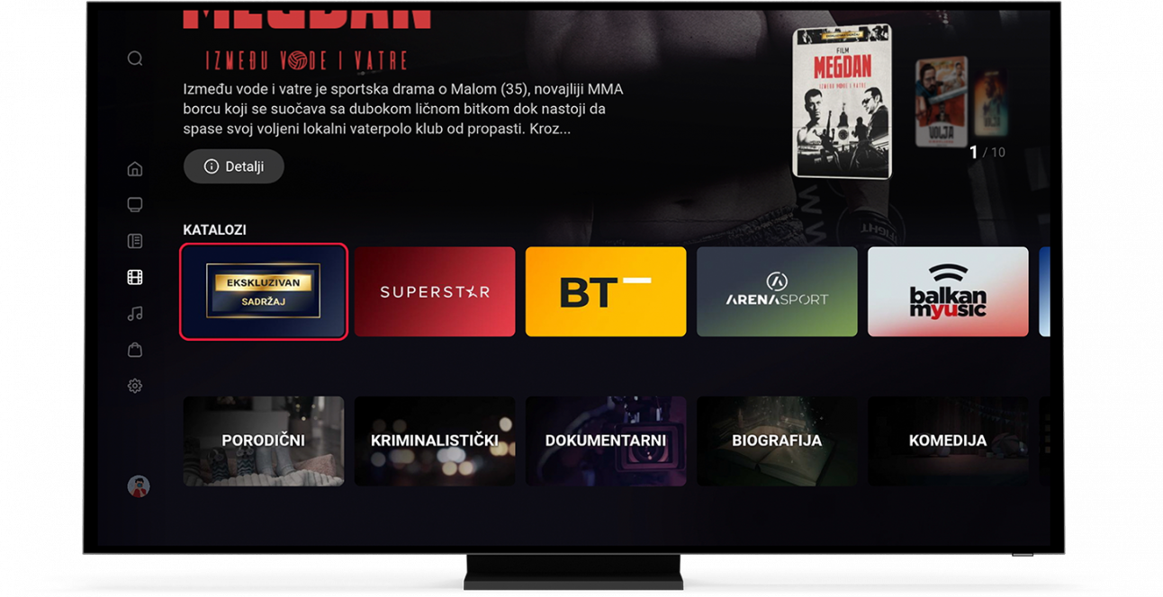 Gledanje na televizoru (Smart TV aplikacije)